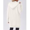 image:imageZeagoo Womens Zip Up Hoodies Long Tunic Sweatshirts Oversized Fleece Casual Long Sleeve 2024 Fall Hoodie Jacket CoatWhite