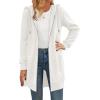 image:imageZeagoo Womens Zip Up Hoodies Long Tunic Sweatshirts Oversized Fleece Casual Long Sleeve 2024 Fall Hoodie Jacket CoatWhite