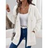 image:imageZeagoo Womens Zip Up Hoodies Long Tunic Sweatshirts Oversized Fleece Casual Long Sleeve 2024 Fall Hoodie Jacket CoatWhite