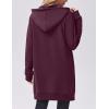 image:imageZeagoo Womens Zip Up Hoodies Long Tunic Sweatshirts Oversized Fleece Casual Long Sleeve 2024 Fall Hoodie Jacket CoatWine Red