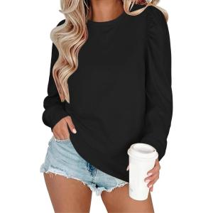 image:imageZeagoo Christmas Long Sleeve Shirts for Women Winter 2025 Ladies Tops and Blouses Casual Fashion ClothingA01black
