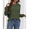 image:imageZeagoo Fall Sweaters for Women 2025 Casual Crewneck Knit Long Sleeve Loose Pullover Sweater Outfits TopsArmy Green