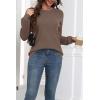 image:imageZeagoo Fall Sweaters for Women 2025 Casual Crewneck Knit Long Sleeve Loose Pullover Sweater Outfits TopsBrown