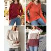 image:imageZeagoo Fall Sweaters for Women 2025 Casual Crewneck Knit Long Sleeve Loose Pullover Sweater Outfits TopsKhaki