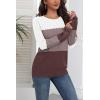 image:imageZeagoo Fall Sweaters for Women 2025 Casual Crewneck Knit Long Sleeve Loose Pullover Sweater Outfits TopsMulticolored