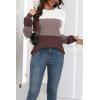 image:imageZeagoo Fall Sweaters for Women 2025 Casual Crewneck Knit Long Sleeve Loose Pullover Sweater Outfits TopsMulticolored
