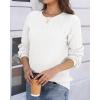 image:imageZeagoo Fall Sweaters for Women 2025 Casual Crewneck Knit Long Sleeve Loose Pullover Sweater Outfits TopsWhite