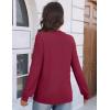 image:imageZeagoo Fall Sweaters for Women 2025 Casual Crewneck Knit Long Sleeve Loose Pullover Sweater Outfits TopsWine Red
