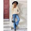 image:imageZeagoo Womens 2026 Fall V Neck Sweater Trendy Long Sleeve Casual Lightweight Ribbed Knit Pullover TopsApricot