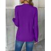image:imageZeagoo Womens 2026 Fall V Neck Sweater Trendy Long Sleeve Casual Lightweight Ribbed Knit Pullover TopsDark Purple
