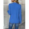 image:imageZeagoo Womens 2026 Fall V Neck Sweater Trendy Long Sleeve Casual Lightweight Ribbed Knit Pullover TopsSky Blue