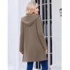 image:imageZeagoo Womens Fall Jacket 2025 Zip Up Hoodies Long Sleeve Long Tunic Sweatshirts Oversized Fleece Casual Coat with PocketCoffeegrey
