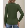 image:imageZeagoo Womens Fleece Sherpa Lined Sweater Mock Neck Long Sleeve Thermal Shirt 2026 Fall Winter Fuzzy Knit Jumper Tops SXXLArmy Green