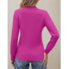 image:imageZeagoo Womens Fleece Sherpa Lined Sweater Mock Neck Long Sleeve Thermal Shirt 2026 Fall Winter Fuzzy Knit Jumper Tops SXXLHot Pink