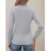 image:imageZeagoo Womens Fleece Sherpa Lined Sweater Mock Neck Long Sleeve Thermal Shirt 2026 Fall Winter Fuzzy Knit Jumper Tops SXXLLight Grey