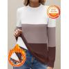 image:imageZeagoo Womens Fleece Sherpa Lined Sweater Mock Neck Long Sleeve Thermal Shirt 2026 Fall Winter Fuzzy Knit Jumper Tops SXXLWhite Khaki Brown