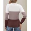 image:imageZeagoo Womens Fleece Sherpa Lined Sweater Mock Neck Long Sleeve Thermal Shirt 2026 Fall Winter Fuzzy Knit Jumper Tops SXXLWhite Khaki Brown