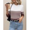 image:imageZeagoo Womens Fleece Sherpa Lined Sweater Mock Neck Long Sleeve Thermal Shirt 2026 Fall Winter Fuzzy Knit Jumper Tops SXXLWhite Khaki Brown