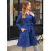 image:imageZeagoo Womens Trench Coats DoubleBreasted Long Coat with BeltBlue