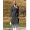 image:imageZeagoo Womens Trench Coats DoubleBreasted Long Coat with BeltDark Gray