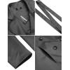 image:imageZeagoo Womens Trench Coats DoubleBreasted Long Coat with BeltDark Gray