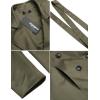 image:imageZeagoo Womens Trench Coats DoubleBreasted Long Coat with BeltDark Green