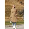 image:imageZeagoo Womens Trench Coats DoubleBreasted Long Coat with BeltKhaki Light