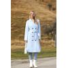 image:imageZeagoo Womens Trench Coats DoubleBreasted Long Coat with BeltLight Blue