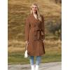 image:imageZeagoo Womens Trench Coats DoubleBreasted Long Coat with BeltLight Brown