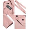 image:imageZeagoo Womens Trench Coats DoubleBreasted Long Coat with BeltLight Pink