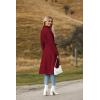 image:imageZeagoo Womens Trench Coats DoubleBreasted Long Coat with BeltWine Red