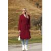 image:imageZeagoo Womens Trench Coats DoubleBreasted Long Coat with BeltWine Red