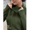 image:imageZeagoo Womens Turtleneck Sweater Fall Winter 2026 Long Sleeve Chunky Knitted Trendy Pullover TopsArmy Green