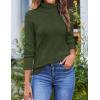 image:imageZeagoo Womens Turtleneck Sweater Fall Winter 2026 Long Sleeve Chunky Knitted Trendy Pullover TopsArmy Green
