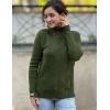 image:imageZeagoo Womens Turtleneck Sweater Fall Winter 2026 Long Sleeve Chunky Knitted Trendy Pullover TopsArmy Green