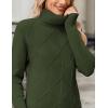 image:imageZeagoo Womens Turtleneck Sweater Fall Winter 2026 Long Sleeve Chunky Knitted Trendy Pullover TopsArmy Green