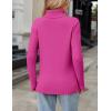 image:imageZeagoo Womens Turtleneck Sweater Fall Winter 2026 Long Sleeve Chunky Knitted Trendy Pullover TopsHot Pink