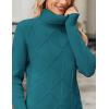 image:imageZeagoo Womens Turtleneck Sweater Fall Winter 2026 Long Sleeve Chunky Knitted Trendy Pullover TopsLake Blue