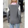 image:imageZeagoo Womens Turtleneck Sweater Fall Winter 2026 Long Sleeve Chunky Knitted Trendy Pullover TopsPink Gray