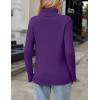 image:imageZeagoo Womens Turtleneck Sweater Fall Winter 2026 Long Sleeve Chunky Knitted Trendy Pullover TopsPurple