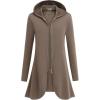 image:imageZeagoo Womens Fall Jacket 2025 Zip Up Hoodies Long Sleeve Long Tunic Sweatshirts Oversized Fleece Casual Coat with PocketCoffeegrey