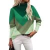 image:imageZeagoo Womens Turtleneck Sweater Fall Winter 2026 Long Sleeve Chunky Knitted Trendy Pullover TopsVgreen