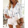 image:imageZeagoo Button Down Shirts for Women 34 Sleeve Tops V Neck Collared Blouses Business Casual Outfits S2XLBf290