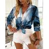 image:imageZeagoo Button Down Shirts for Women 34 Sleeve Tops V Neck Collared Blouses Business Casual Outfits S2XLCx297