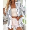 image:imageZeagoo Button Down Shirts for Women 34 Sleeve Tops V Neck Collared Blouses Business Casual Outfits S2XLJh611