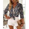 image:imageZeagoo Button Down Shirts for Women 34 Sleeve Tops V Neck Collared Blouses Business Casual Outfits S2XLMz869