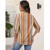 image:imageZeagoo Button Down Shirts for Women 34 Sleeve Tops V Neck Collared Blouses Business Casual Outfits S2XLTw720