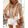 image:imageZeagoo Button Down Shirts for Women 34 Sleeve Tops V Neck Collared Blouses Business Casual Outfits S2XLTw720