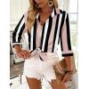 image:imageZeagoo Button Down Shirts for Women 34 Sleeve Tops V Neck Collared Blouses Business Casual Outfits S2XLTz291