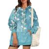 image:imageZeagoo Womens Oversized Hoodies 2025 Fleece Sweatshirts Long Sleeve Pullover with Pocket Fall Winter Outfits ClothesBlue Floral
